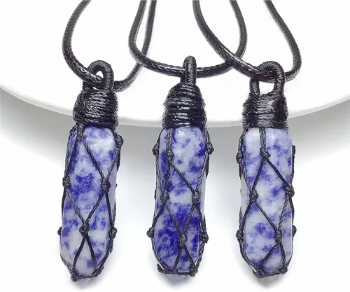 Miniatura 14 de EDEN'S CALL Hexagonal Crystal Point Pendant Necklace for Unisex Adjustable Dainty Natural Stone Pendulum Amulet for Good Luck