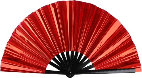 Miniatura 7 de Paquete de 4 ventiladores de mano plegables grandes para mujeres/hombres, ventilador chino de Kung Fu de mano, abanicos plegables decorativos