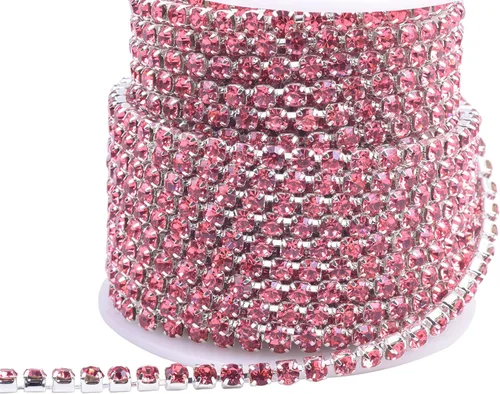 Miniatura 29 de KAOYOO - Cadena de diamantes de imitación de 9 metros (10 yardas) con cristal de 4 mm para costura, manualidades y decoración de bricolaje