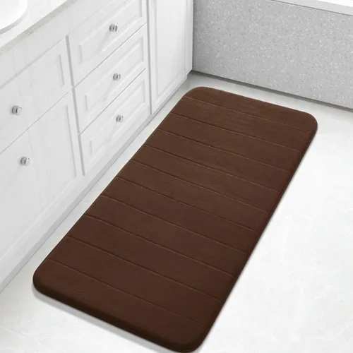 Miniatura 16 de Yimobra Tapete de baño de espuma viscoelástica, súper suave, absorbente, antideslizante, de secado rápido, lavable a máquina, tapete para bañera
