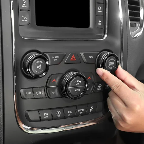 Miniatura 7 de para Challenger Cubierta de Mando de AC/Radio para Dodge Charger 2011+/Challenger 2015+/RAM 2012-2017/Durango 2016-2022/Chrysler 300C 2011+ Negro