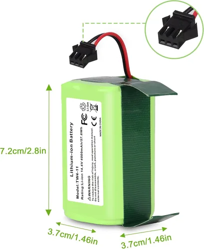 Miniatura 7 de JYJZPB Batería de repuesto de 14.4V 4000mAh para Eufy RoboVac 11 11S 30 15C 25C 35C G10 G30 Edge, G30 Verge, G32Pro G40 y Ecovacs Deebot N79, N79S