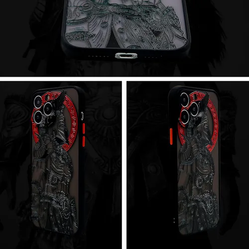 Miniatura 4 de Cool Gladiator - Funda para teléfono con relieve 3D, compatible con iPhone 7/8/SE, transparente esmerilado y moderno