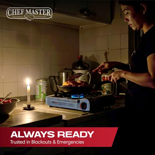 Miniatura 8 de Grill Boss - Estufa de campamento de combustible dual con 4 recipientes de butano de 8 onzas, estufa portátil de butano y propano de 12,000 BTU