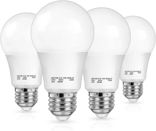 Miniatura 8 de SHINE HAI - Bombillas LED de anochecer a amanecer con sensor, A19 12W, bombillas de encendido y apagado automático, 1200 lúmenes, base E26, blanco