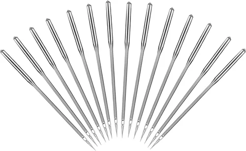 Agujas para máquina de coser, 50 unidades, punta regular universal para todas las principales marcas de máquinas de coser, tamaños 65/9, 75/11,