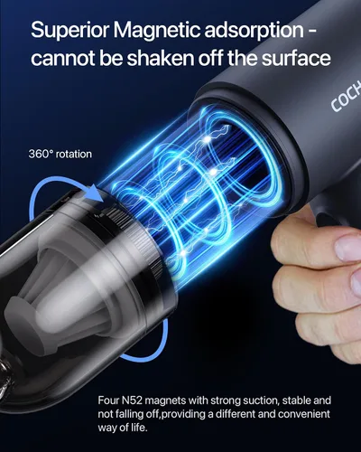 Miniatura 3 de Aspiradora portátil inalámbrica de mano, 18KPA 4 en 1, aspiradora magnética de mano inalámbrica con luz LED, tiempo de funcionamiento de 30 minutos