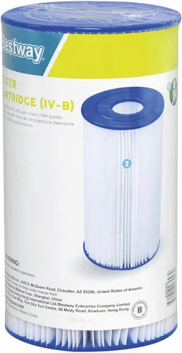 Miniatura 5 de Bestway Flowclear Filtro de cartucho de repuesto tipo IV o tipo B para piscina sobre el suelo con bomba de filtro de 2500 galones por hora
