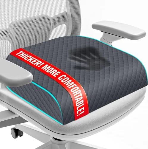 Miniatura 11 de Cojín de asiento, cojín de espuma viscoelástica para silla para aliviar el dolor de ciática y cadera, cojín antideslizante para oficina, hogar