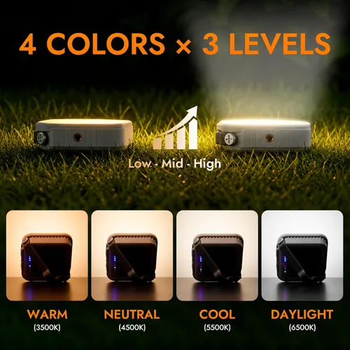 Miniatura 6 de WARSUN Linterna solar recargable, linterna LED de campamento de 1000 lúmenes, luz esencial de campamento, linterna de emergencia portátil de larga