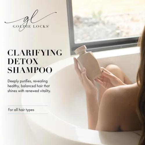 Miniatura 2 de Goldie Locks Champú clarificante, desintoxicante de limpieza profunda sin sulfatos para el cuero cabelludo y el cabello, elimina la acumulación