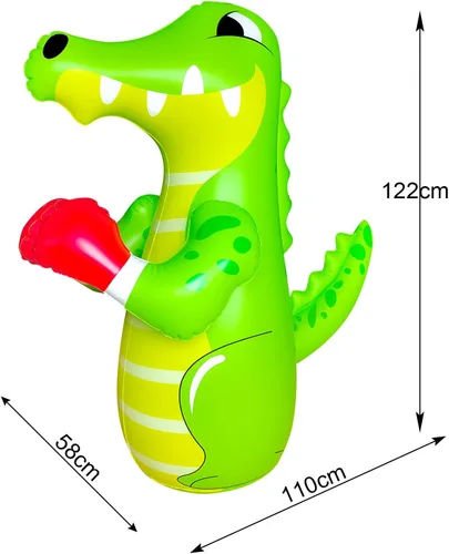 Miniatura 3 de 48 in Punching Bag for Kids, Free Standing Inflatable Dummy, Inflatable Punching Bag, De-Stress Boxing Bag for Kid