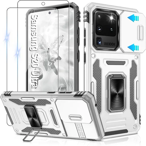 Miniatura 232 de Gritup para Samsung Galaxy S22 Funda con protectores de pantalla HD de 2 paquetes y cubierta deslizante para la cámara, protección contra caídas