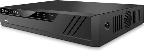 Amcrest NV4108E-A2 4K 8CH POE NVR (1080p/3MP/4MP/5MP/8MP) Grabador de video en red POE - Soporta hasta 8 cámaras IP de 8MP/4K, alimentación a través