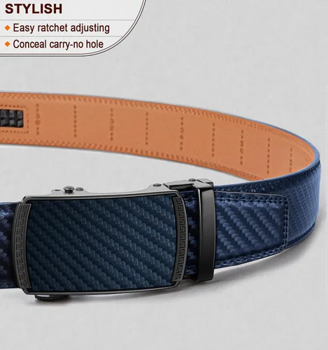 Miniatura 2 de BULLIANT - Cinturón con diseño ajustable de trinquete deslizante para hombre, para usar con pantalón de vestir y camisa Oxford, ajustable a medida