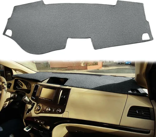 Miniatura 7 de Alfombrilla para salpicadero a medida para Toyota Sienna 2004-2010, protector de tablero de acolchado de alfombra (04-10 Beige) F99 36-38 Beige