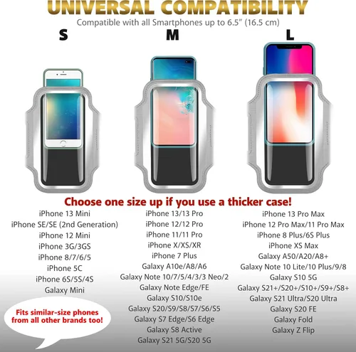 Miniatura 4 de TRIBE Brazalete porta teléfono para correr. Brazaletes deportivos para teléfonos celulares iPhone y Galaxy para mujeres, hombres, corredores, Gris