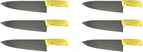 Miniatura 8 de Cuchillo de chef de 8 pulgadas de varios colores y paquetes, cubiertos de cocina comercial Razor Sharp - Cuchillos de cocina (paquete de 3 - verde)