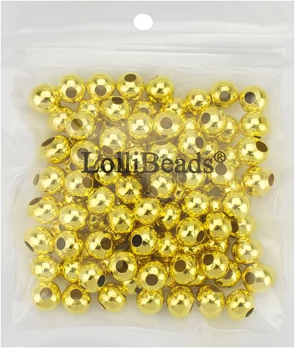 Miniatura 2 de (R) Cuentas de metal lisas y redondas de bronce envejecido de 8 mm, 200 piezas