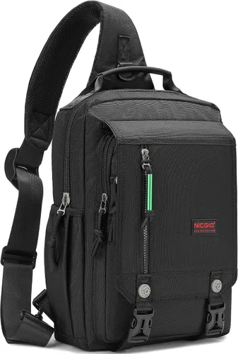 Miniatura 9 de Mochilas de hombro tipo bandolera NICGID, mochilas para pecho y hombro, mochilas para laptop de 12.5'' 13.3'' 14.1'' 15.6'', mochila crossbody tipo
