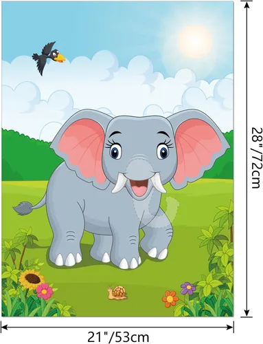 Miniatura 2 de ELECLAND Juego de fiesta de elefante para niños, decoraciones de fiesta de cumpleaños, suministros de fiesta de circo de carnaval, decoraciones