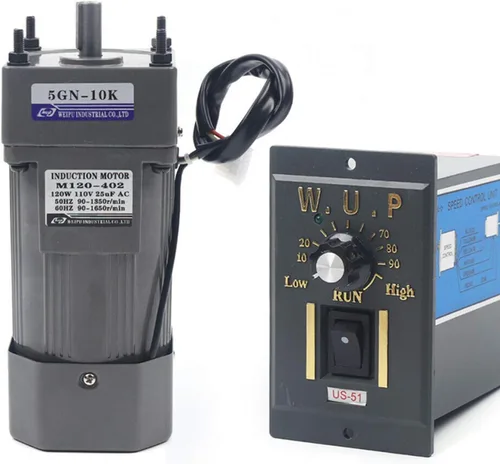 Miniatura 27 de Motor de engranajes eléctrico 120W DC 24V Reductor de engranajes helicoidal Caja de engranajes Motor eléctrico de engranajes RV 50K 35Nm Motor 120W