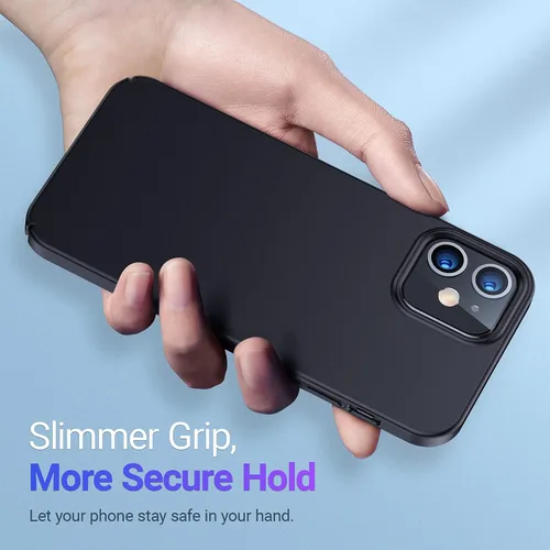 Miniatura 4 de TORRAS Slim Fit diseñado para iPhone 12 Mini Case 5.4 pulgadas [2ª generación] Ultra Delgado Plástico Duro Suave Suave Touch Funda protectora
