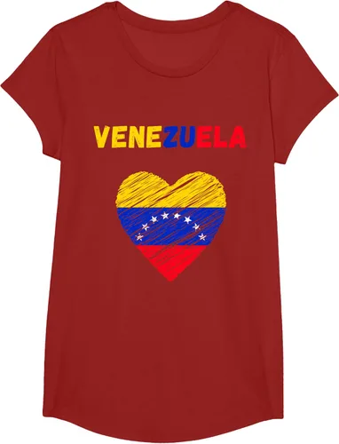 Miniatura 55 de Camiseta con la bandera venezolana con corazón de Venezuela, Negro
