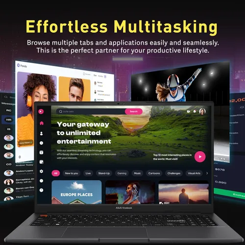 Miniatura 7 de ASUS VivoBook S15 Slim portátil, pantalla FHD de 15.6 pulgadas, Ryzen 5-5600H, 8 GB de RAM, almacenamiento de 1.16 TB