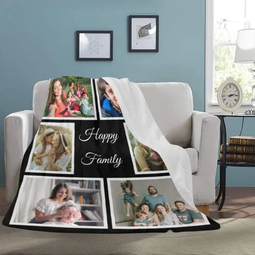 Miniatura 6 de HUGLAZY Mantas personalizadas con fotos, manta personalizada para la familia, sube tu foto de Halloween, manta personalizada para adultos