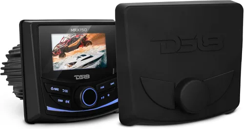 DS18 MRX150 Marine and Powersports - Unidad principal de pantalla a color de 3 pulgadas, receptor de radio AM/FM/WB RDS, Gorilla Glass, resistente