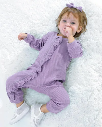 Miniatura 3 de Mikrdoo Ropa de niña recién nacida, ropa de bebé, trajes de otoño e invierno, mameluco de manga larga de 0, 3, 6, 12 meses