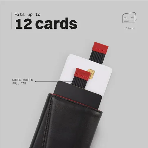 Miniatura 6 de The Frenchie Co. - Cartera - Cartera delgada de piel plegable - Protección de bloqueo RFID con múltiples ranuras para tarjetas y ventana