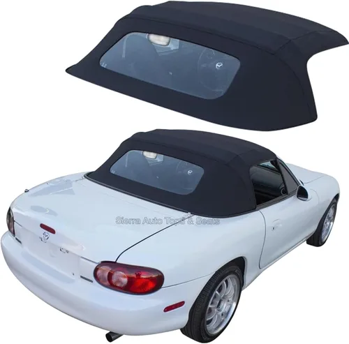Sierra Auto Tops & Seats Capota Convertible para Mazda Miata MX5 1990-2005 - Negro, Vinilo Cabrio - Reemplazo de Capota Convertible con Ventana de