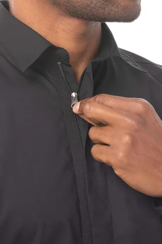 Miniatura 4 de Chef Works Camisa de punto con cremallera frontal para hombre