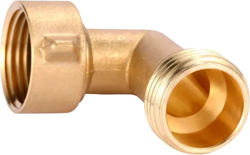 Miniatura 3 de Paquete de 2 conectores de codo de manguera de jardín de 90 grados, adaptador de latón resistente de 3/4 pulgadas con 4 juntas tóricas, codo