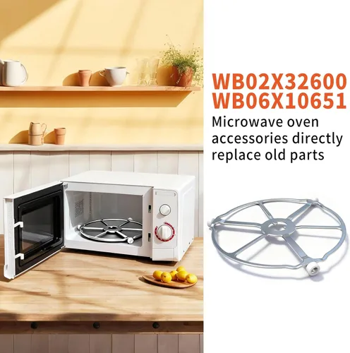 Miniatura 3 de Anillo giratorio para microondas GE WB02X32600 WB06X10651 Compatible con JT3800SH8SS ZSB9131N1SS ZSC1001KSS01 Soporte de bandeja giratoria de vidrio