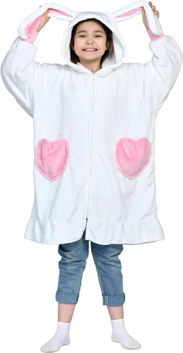 Miniatura 25 de Waitu Manta Ponible de Oso con Capucha, Divertidos Disfraces de Halloween, Regalos de Cumpleaños para Mujeres, Hombres, Niños y Niñas, Manta