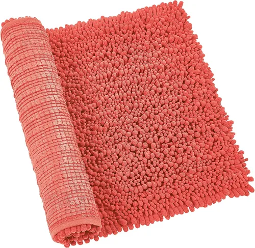 Miniatura 319 de Walensee Alfombra de baño antideslizante (24x17 pulgadas, rosa polvoriento) absorbente de agua, súper suave, lanuda de felpilla, lavable a máquina