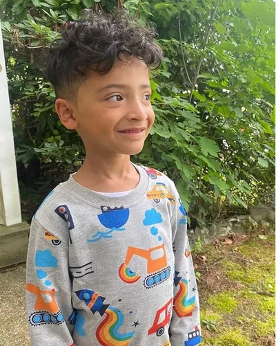 Miniatura 3 de Sudadera de algodón con cuello redondo para bebé ropa de Navidad de 1 a 7 años