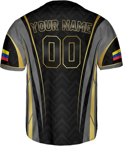 Miniatura 4 de Camiseta de béisbol personalizada de Venezuela para hombres, camiseta de béisbol personalizada de Venezuela, camiseta de fútbol de Venezuela
