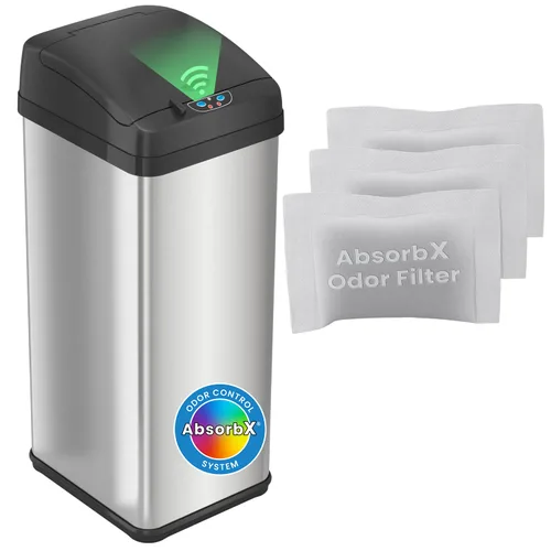 Miniatura 9 de iTouchless EcoWise - Contenedor de basura para compost, doble desodorizador, filtros de carbón activado