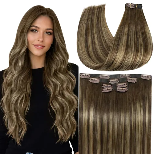 Miniatura 16 de Full Shine Invisi Edge - Extensiones de cabello con clip sin costuras, color negro azabache, cabello Remy inyectado de trama invisible para cabello