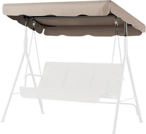 Miniatura 10 de Flexzion Toldo de repuesto para columpio al aire libre – 75 x 52 pulgadas / 6.2 ft x 4.3 ft de asiento de 2 asientos, tela impermeable a los rayos