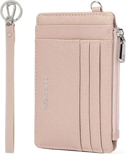 Miniatura 15 de BOSTANTEN Tarjetero para tarjetas de crédito para mujer, billetera de piel RFID, pequeña cartera delgada con llavero con ventana de identificación