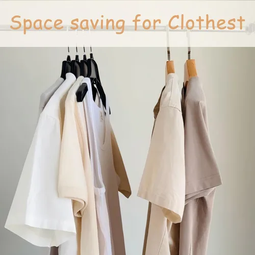 Miniatura 4 de Perchas extra anchas para ropa de talla grande, ganchos para cuerda de colgar, perchas de tamaño grande de 19 pulgadas, ideales para camisas XL
