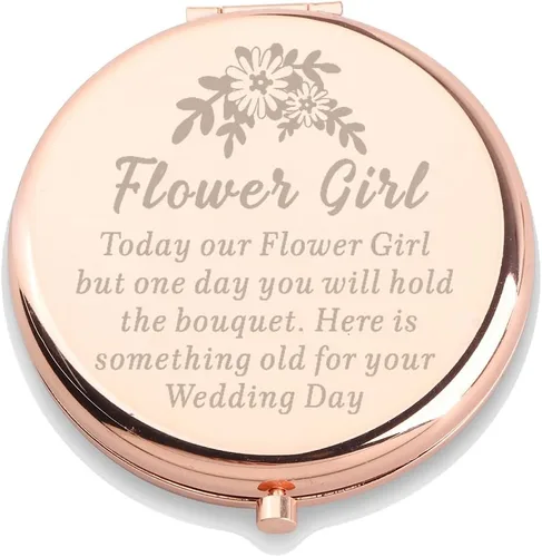 WUSUANED Flores Niña Maquillaje Espejo Propuesta Regalos Boda Fiesta Regalos Dama de honor Espejo Madre de la Novia Regalo