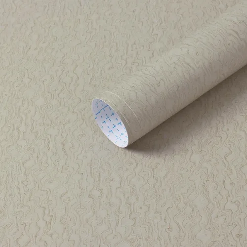 Papel tapiz dorado para despegar y pegar, papel de contacto geométrico beige a rayas, 137" x 15.7" pulgadas, autoadhesivo, extraíble, para