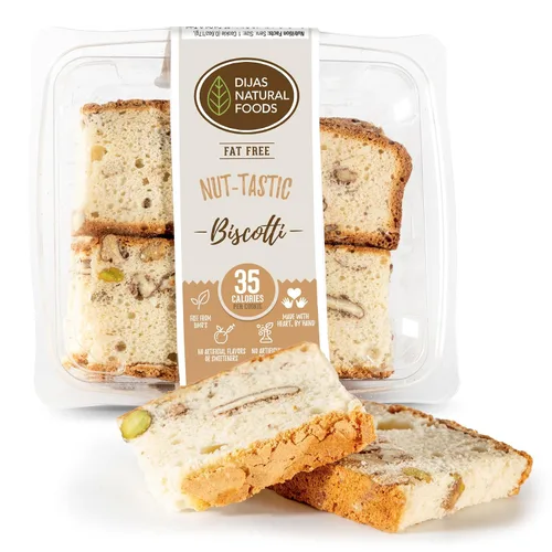 Miniatura 16 de DIJAS Natural Food s, Galleta de biscotti sin grasa, ingredientes naturales sin conservantes, delicioso aperitivo bajo en calorías (5 onzas)