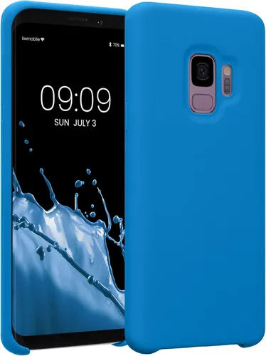 Miniatura 182 de kwmobile Funda compatible con Samsung Galaxy S22 - Funda de silicona TPU con acabado suave - Blue Reef